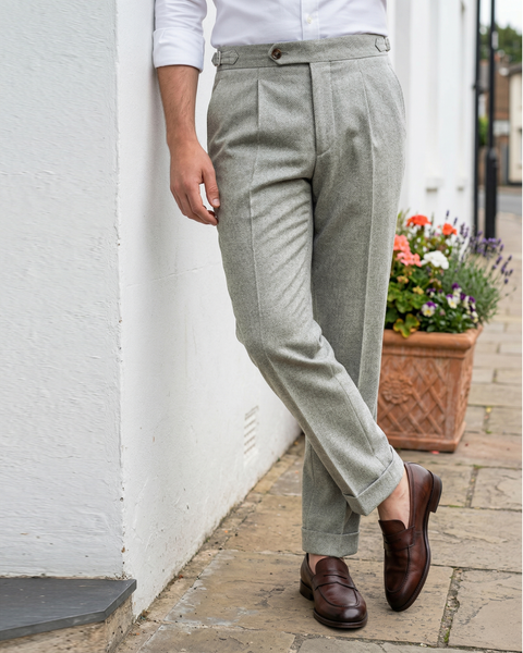 Holland Sherry Classic Worsted Flannelsilver Light Grey Flannel