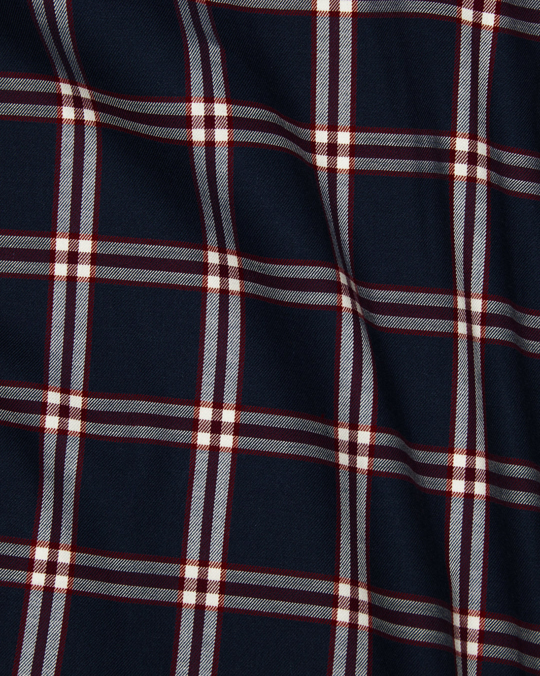 Red Navy Big  Tattersall Casual Shirt