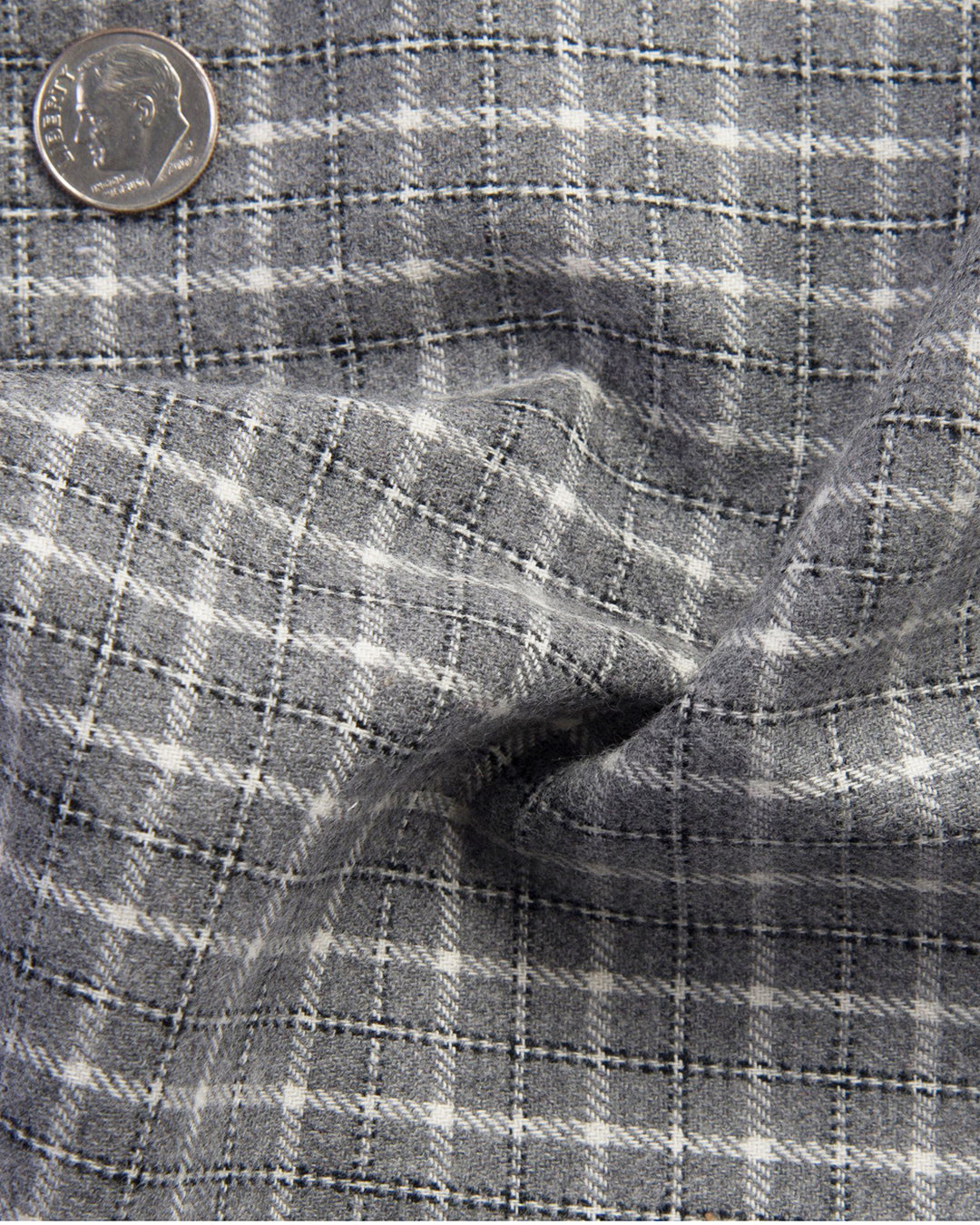 Grey White Tattersall Flannel - 4