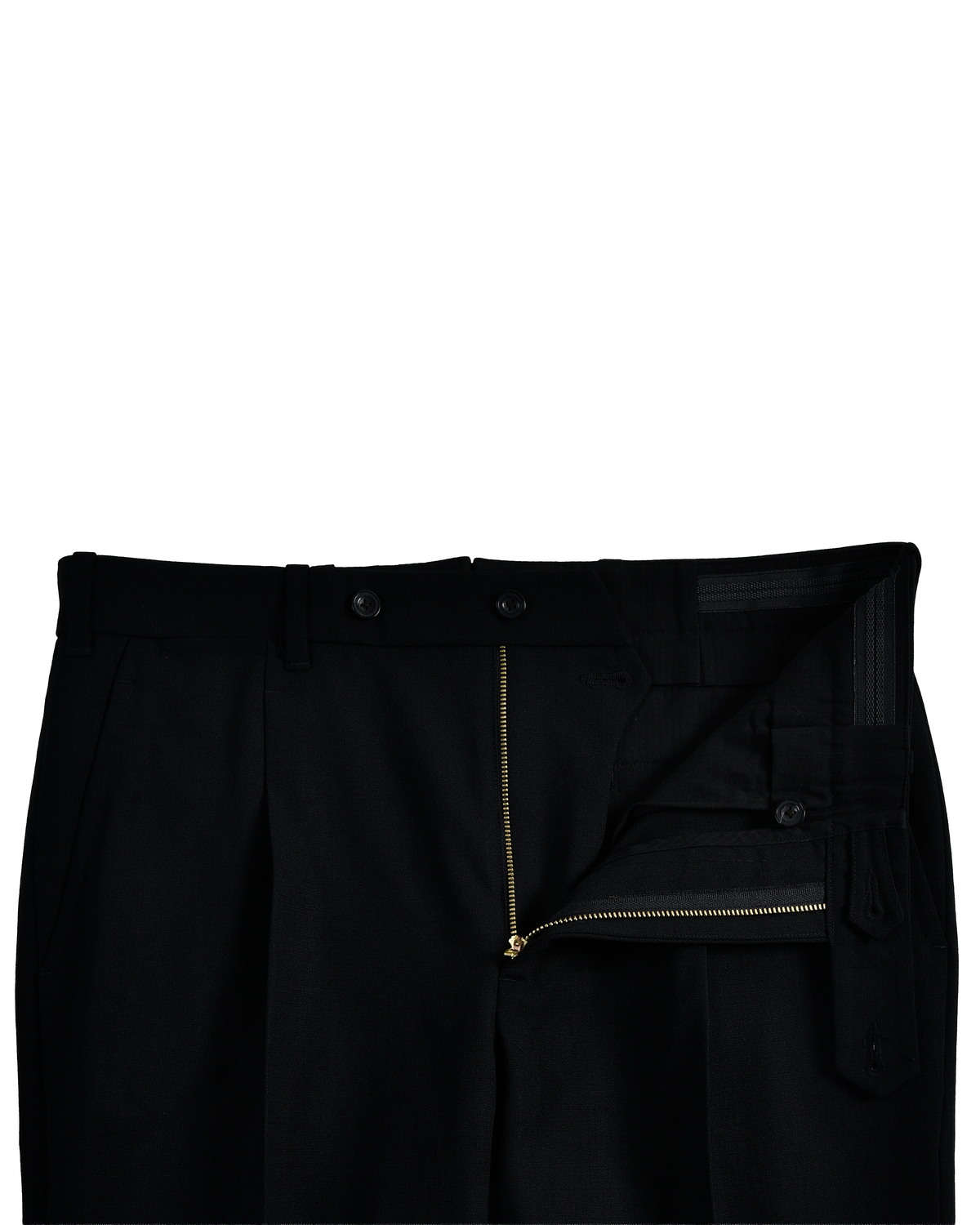 VBC: Black Tropical Wool Dress Pant - 4