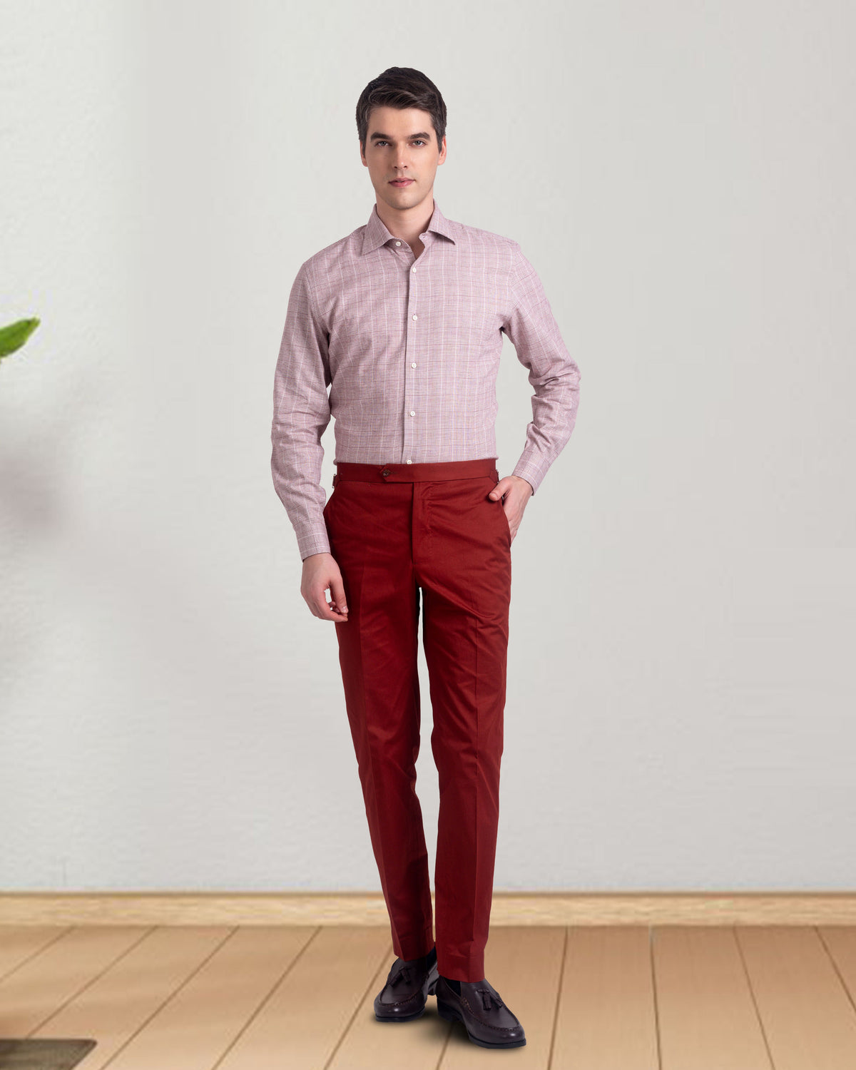 Maroon Prince Of Wales Checks Shirt - 3