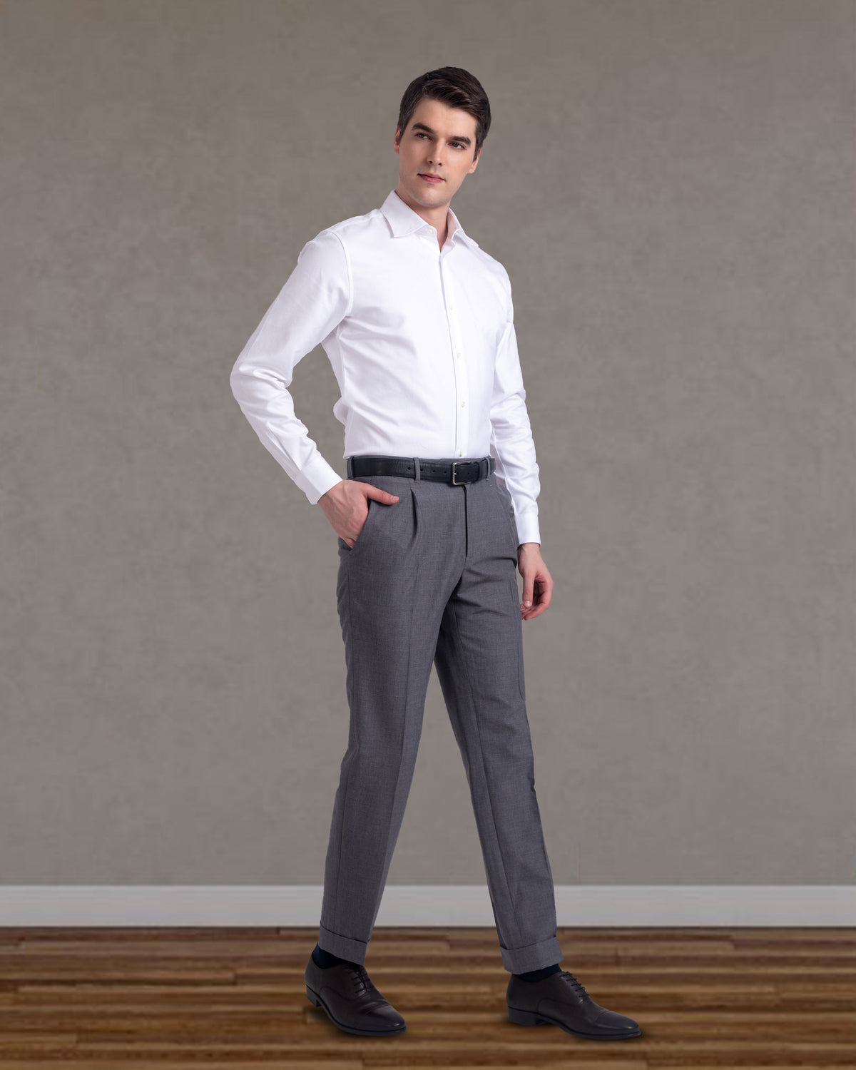 Monti Diagonal White Twill Shirt - 5