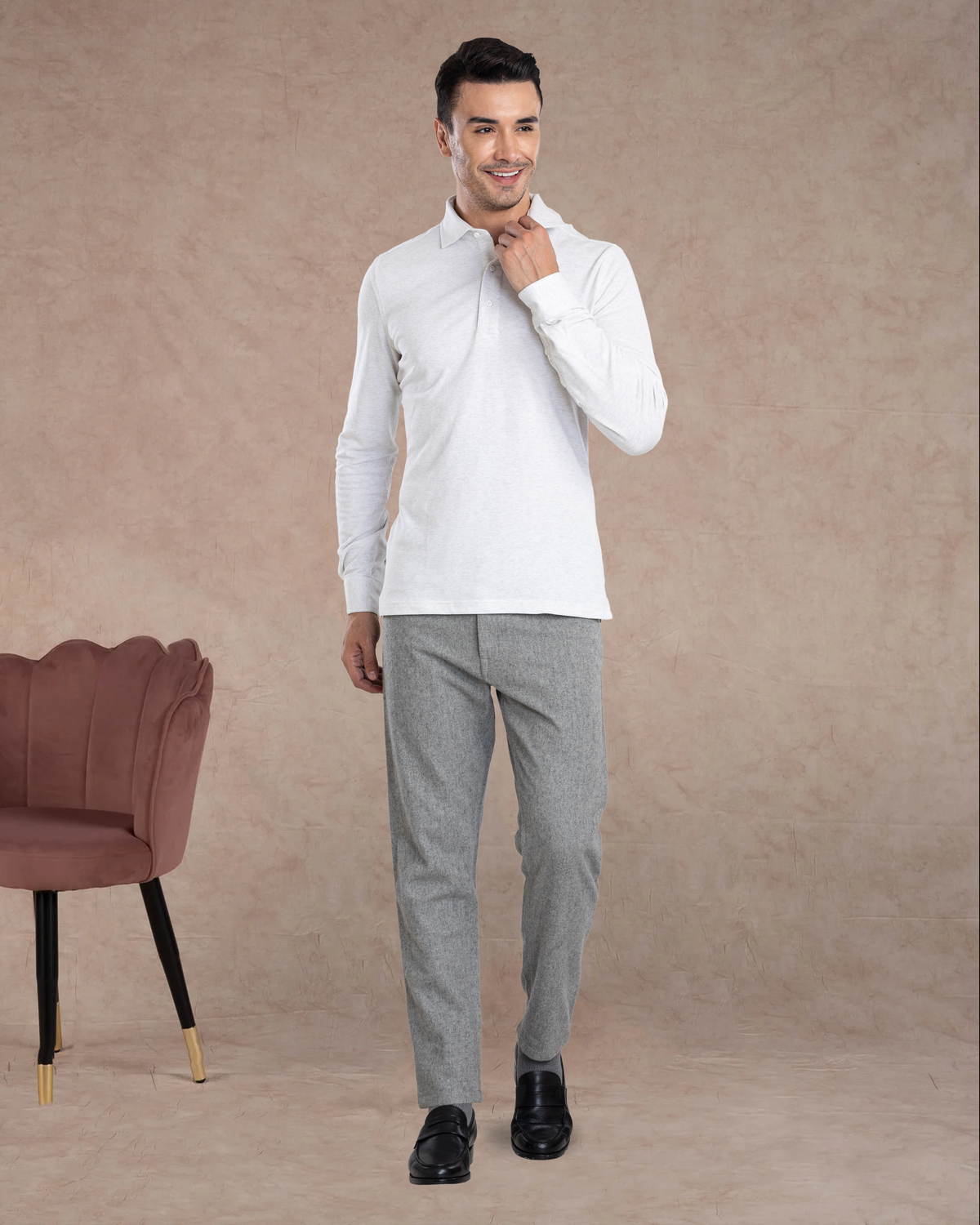 Grey Wool Jeans - 5
