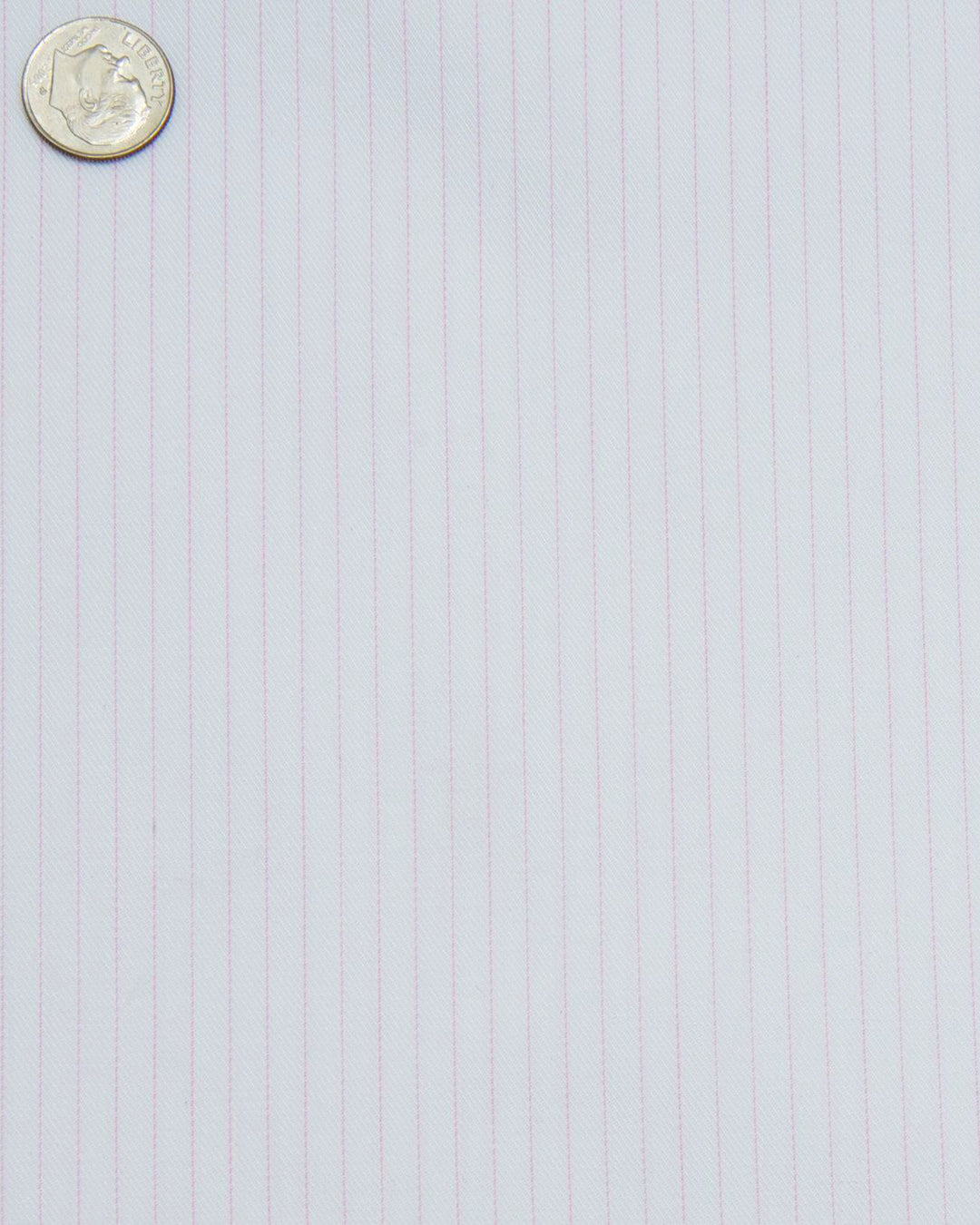 Monti Pale Pink Pinstripes on White Twill - 2
