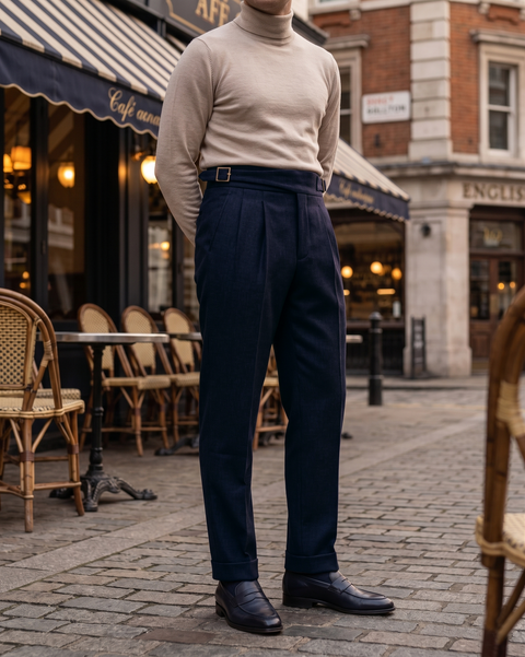 Loro Piana: Blue Mini Checks