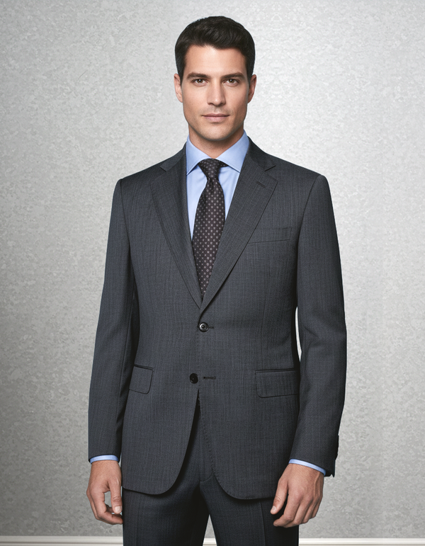 Washable Wool Suit: Dark Grey