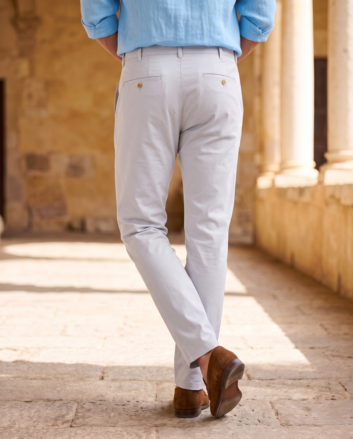 Genoa Light Grey Chino - 2