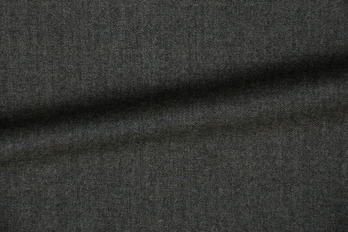 Dugdale Olive Grey Wool Flannel Dress Pant - 5