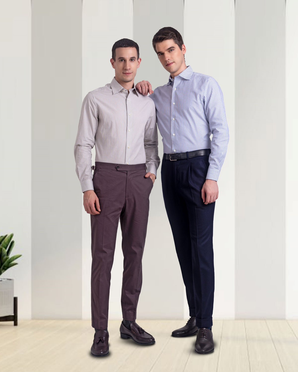 Pleated Vitale Barberis Canonico Dark Navy Flannel Pant - 6