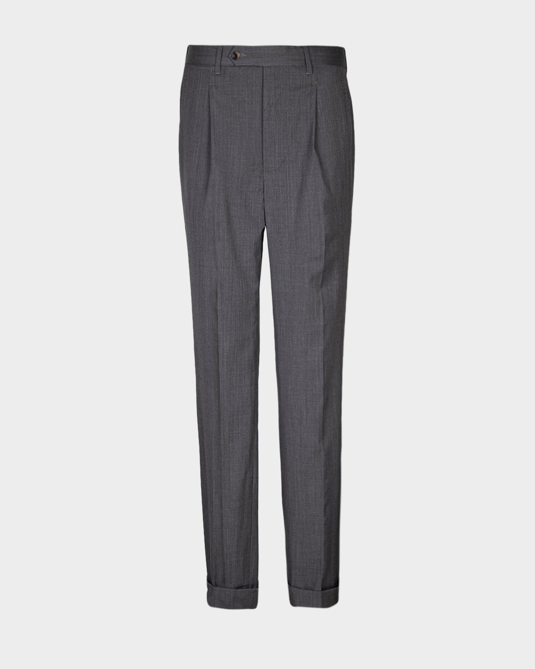 Washable Wool Pants: Plain Mid Grey - 7