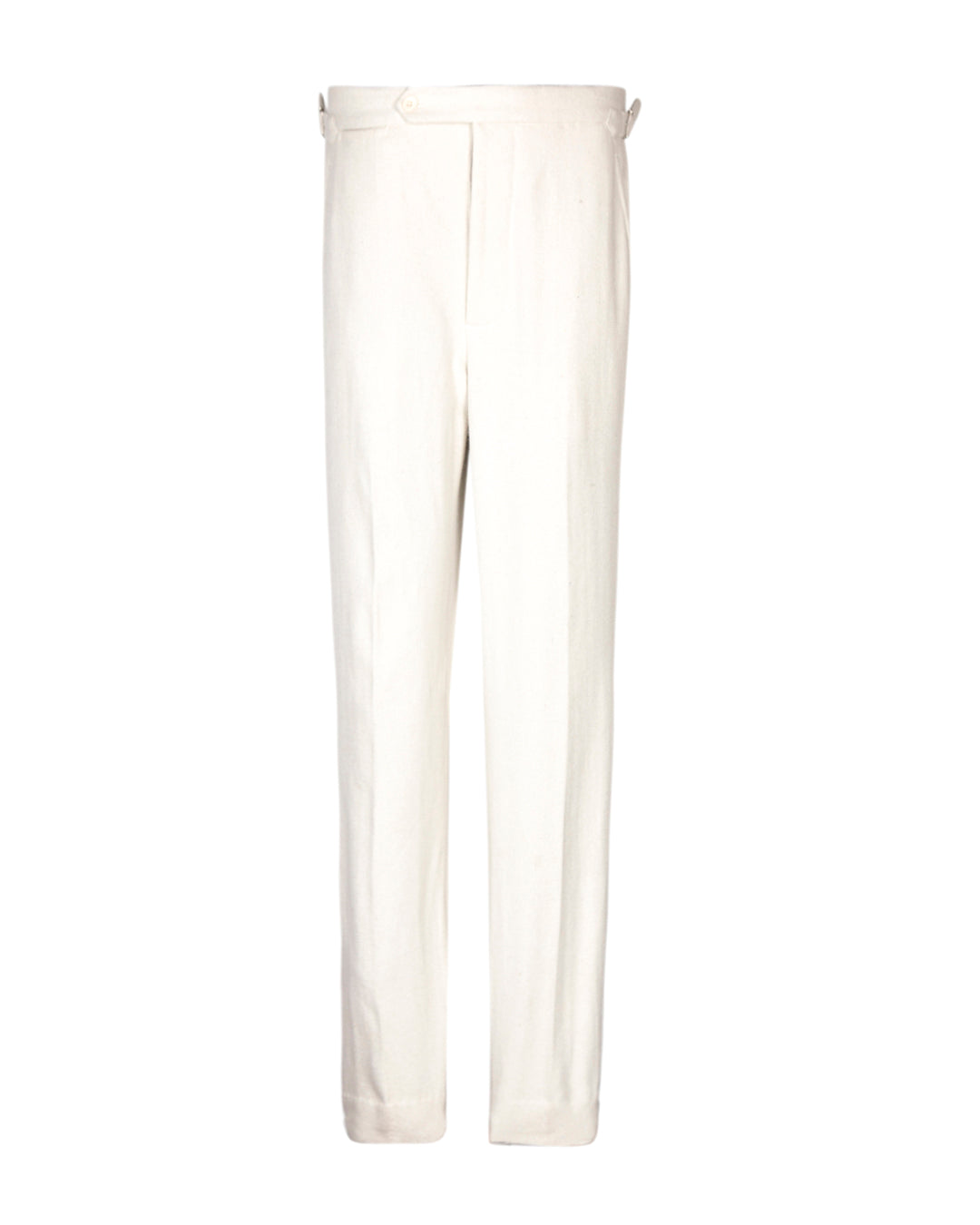 Cream Wool Flannel Pant - 6
