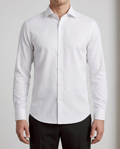 Nevron Wrinkle-Resistant White Royal Oxford Shirt