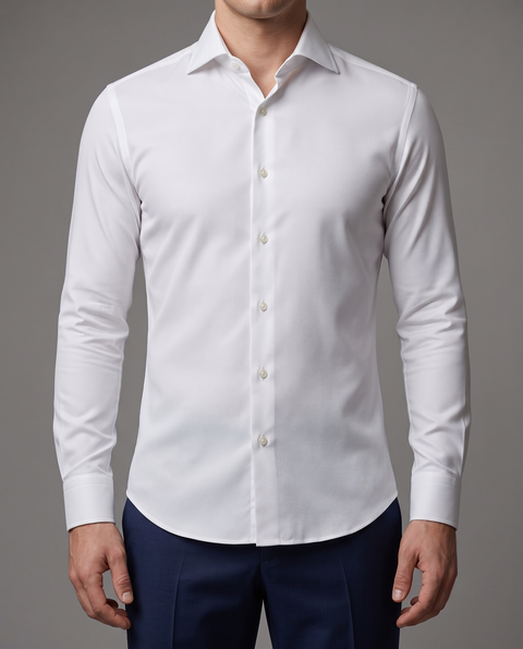 Nevron Wrinkle-Resistant White Twill Shirt