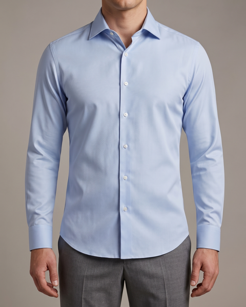 Nevron Wrinkle Resistant Sky Blue Twill Shirt