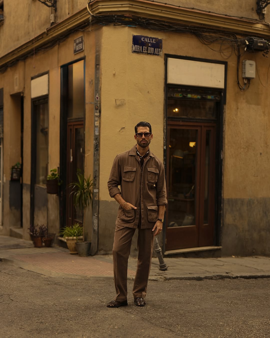 Linen Fresco Brown Pant - 3