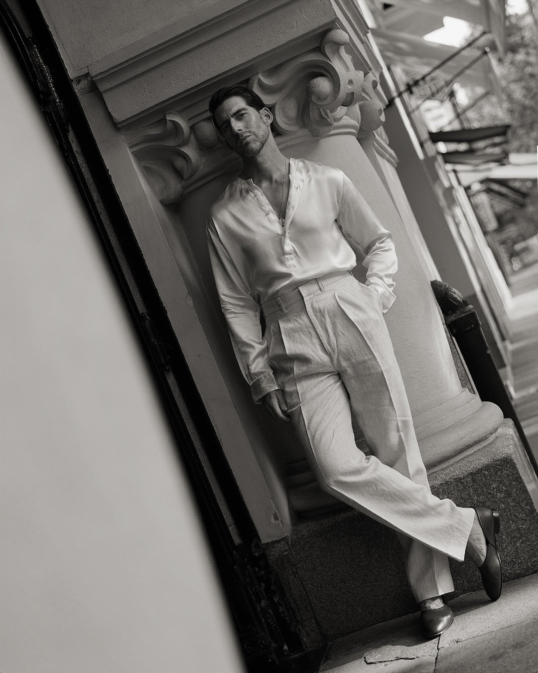 High Waisted Pants in Linen Suiting Muslin - 9