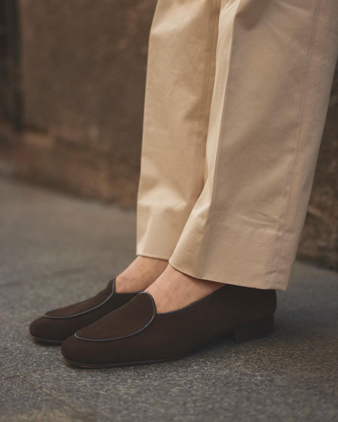 Pleated Khaki Twill Pant - 9