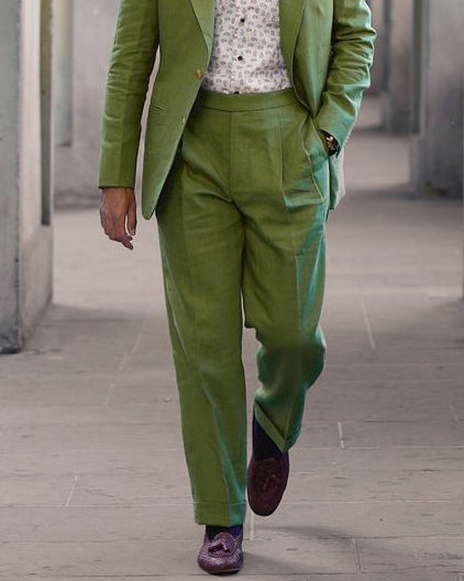 Linen Fern Green Suit