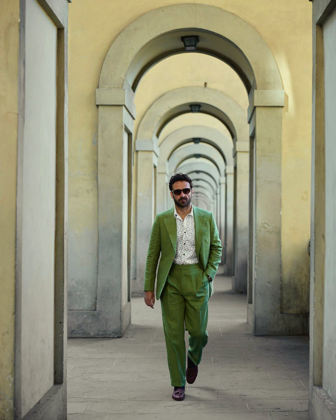 Linen Fern Green Jacket - 7
