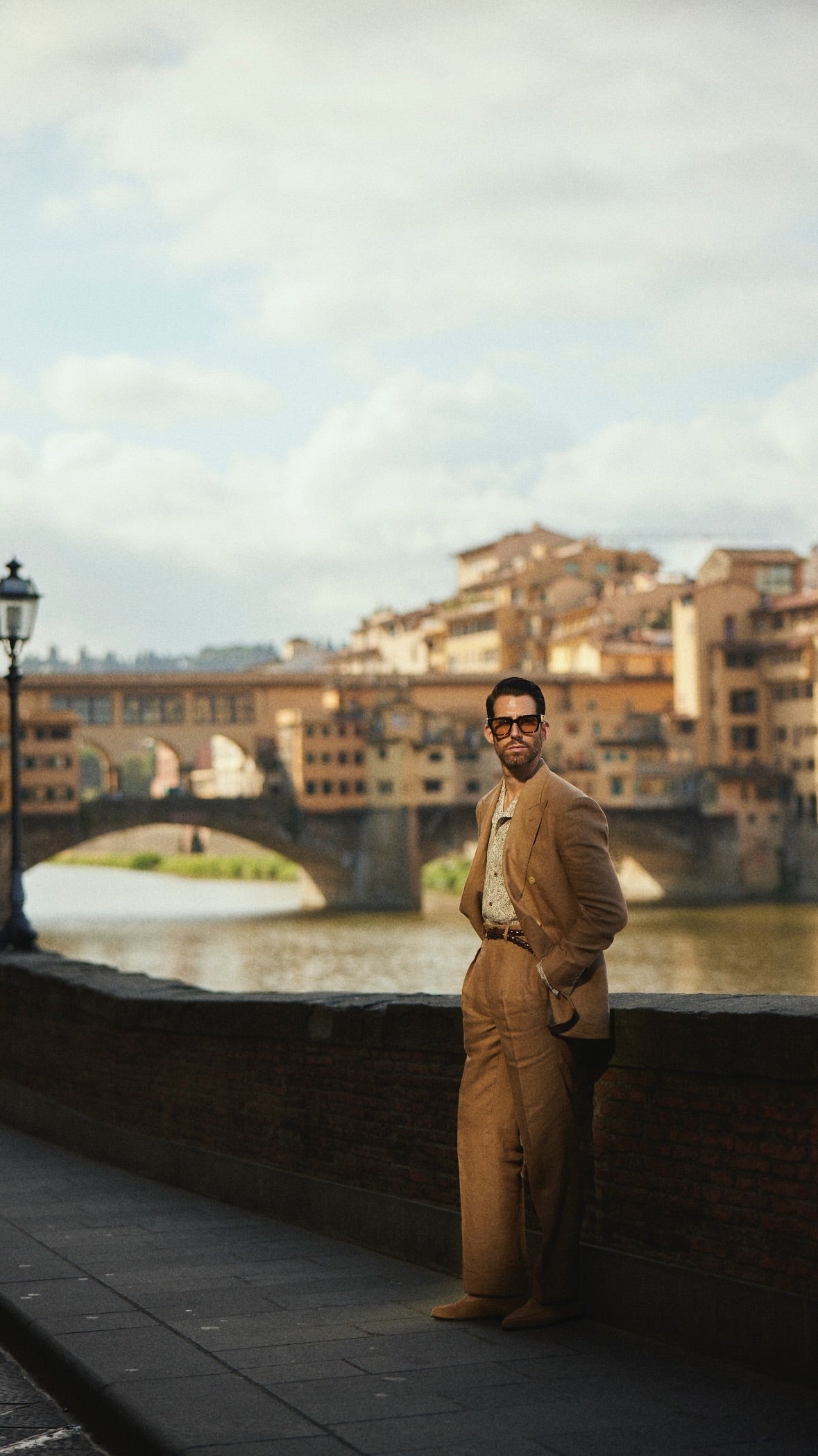 Golden Brown Double Breasted Suit