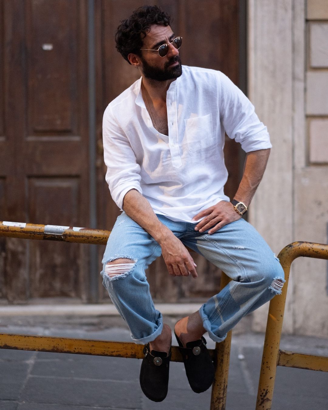 Crisp White Linen Summer Shirt - 6