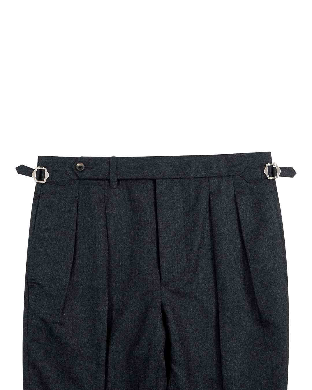 Vitale Barberis Canonico - Flannels  Mid Grey  High Waisted Pant - 2