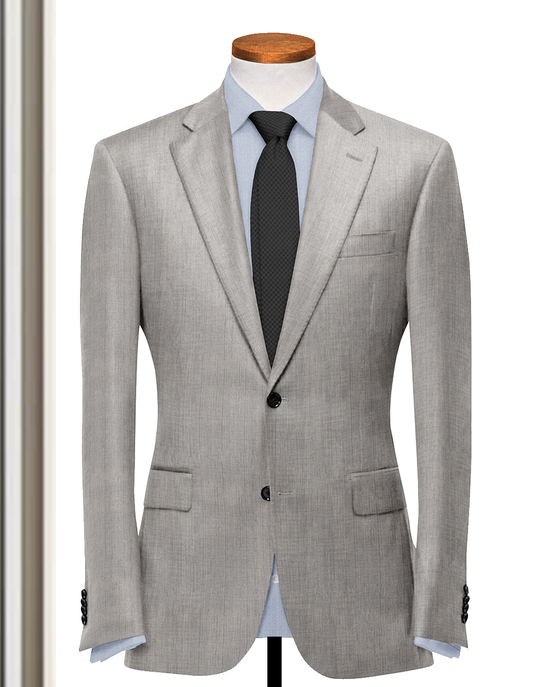 Washable Wool Suit: Light Grey