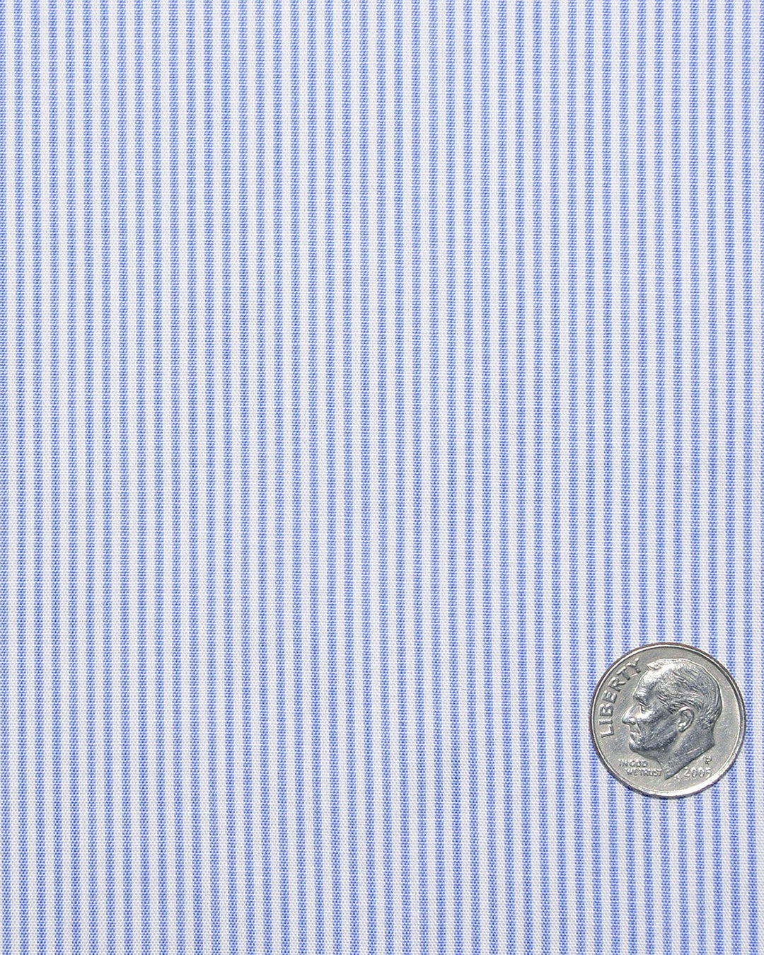 Blue on White Pin Stripes Dress Shirt