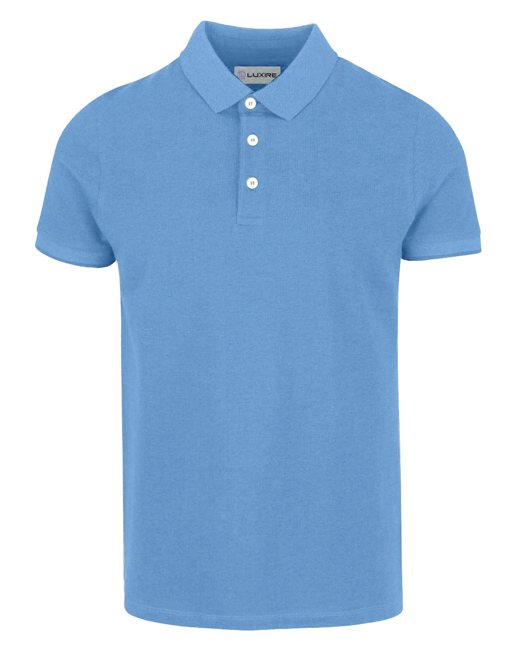 Steel Blue Cotton Polo T-shirt - 1