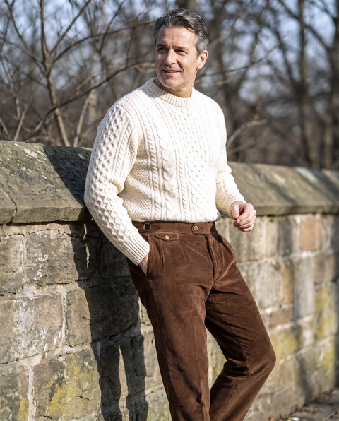 Brisbane Moss Tan Corduroy