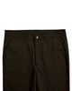 Front view of custom Genoa Chino pants for men by Luxire in dark brown chocolate