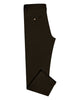 Side view of custom Genoa Chino pants for men by Luxire in dark brown chocolate