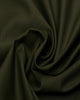 Closeup view of custom Genoa Chino pants for men by Luxire in olive green