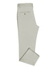 Side view of custom Genoa Chino pants for men by Luxire in pale green