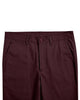 Front view of custom Genoa Chino pants for men by Luxire in plum