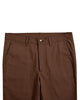 Front view of custom Genoa Chino pants for men by Luxire in chestnut brown