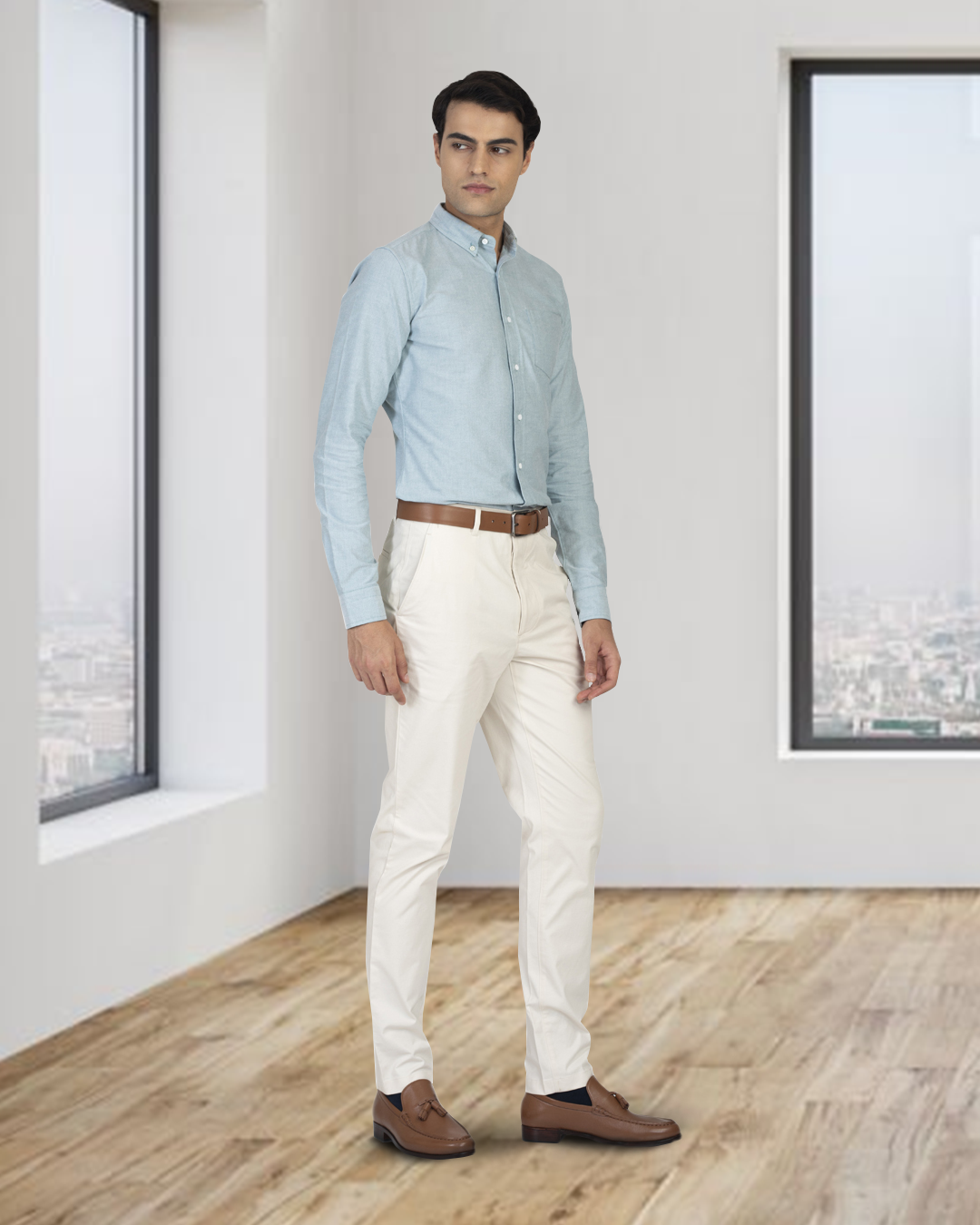 Genoa Ivory Cream Chino - 4