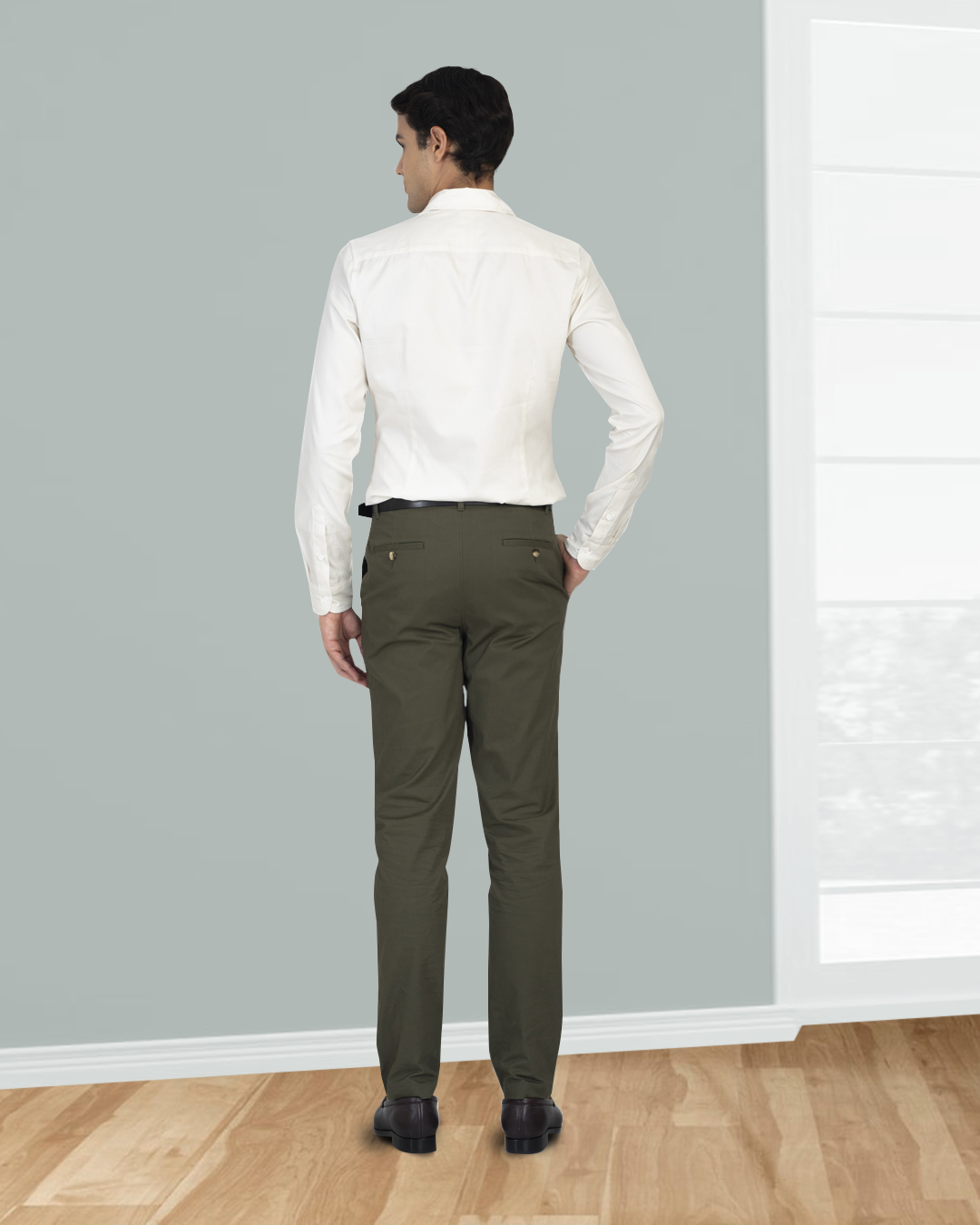 Genoa Olive Green Chino - 5