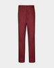 Front view of custom Genoa Chino pants for men by Luxire in plum