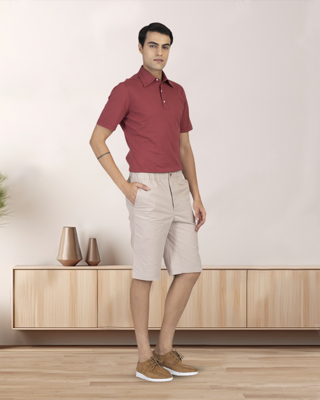Genoa Pastel Pink Shorts - 4