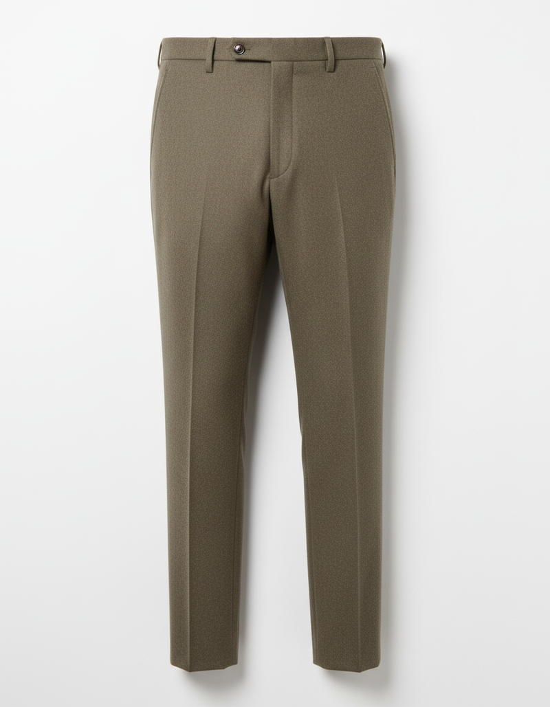 Dugdale Olive Beige Wool Flannel  suit