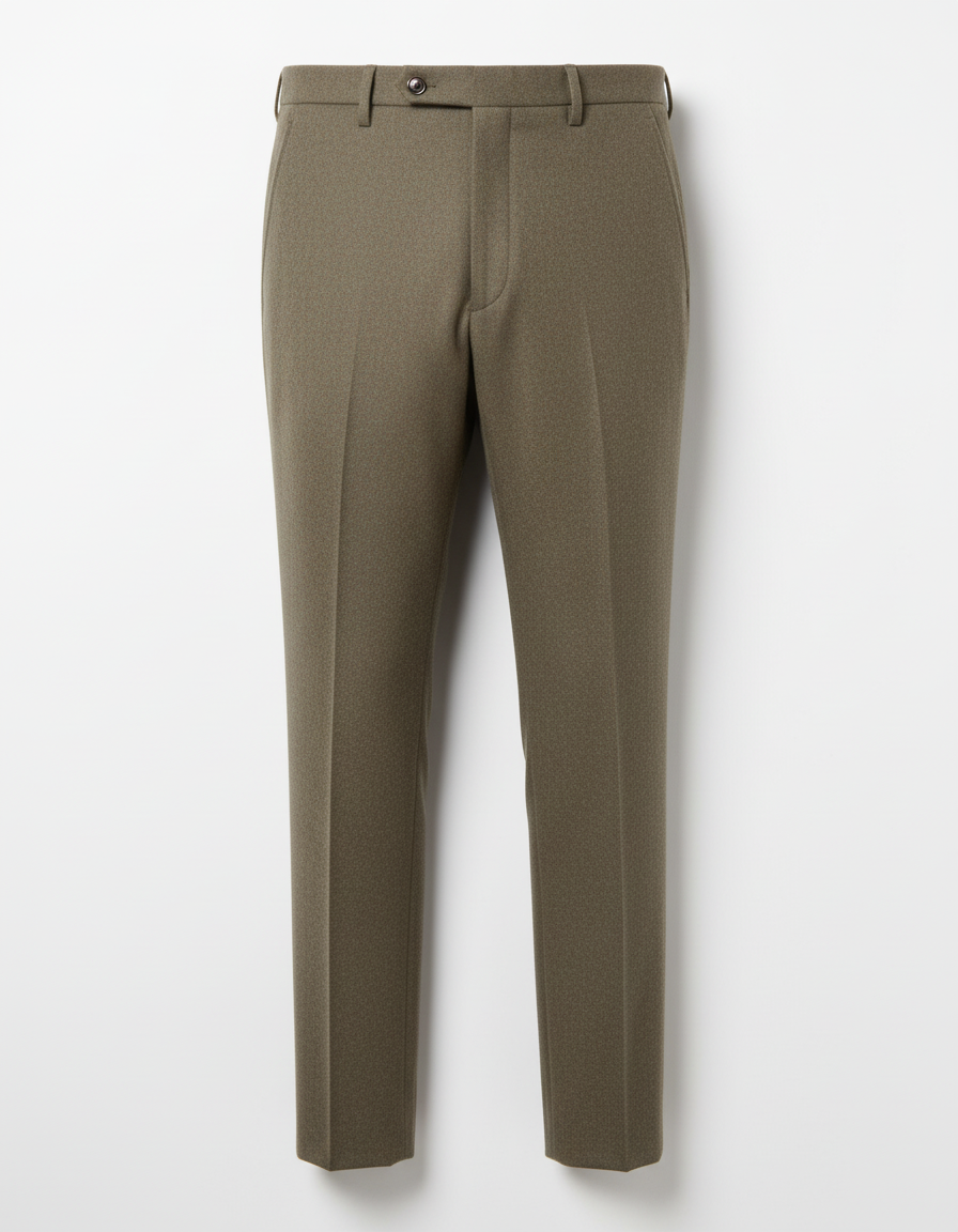 Dugdale Olive Beige Wool Flannel  suit