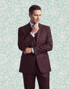 Dugdale Maroon Wool Flannel Suit