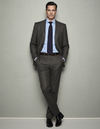 Dugdale Olive Grey Wool Flannel Suit