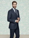 Dugdale Navy Blue Wool Flannel Suit
