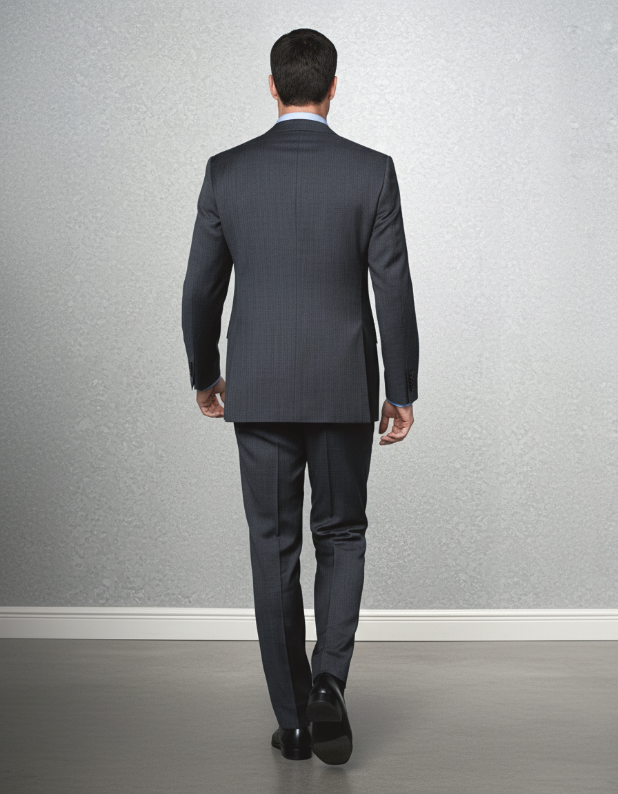 Washable Wool Suit: Dark Grey - 3