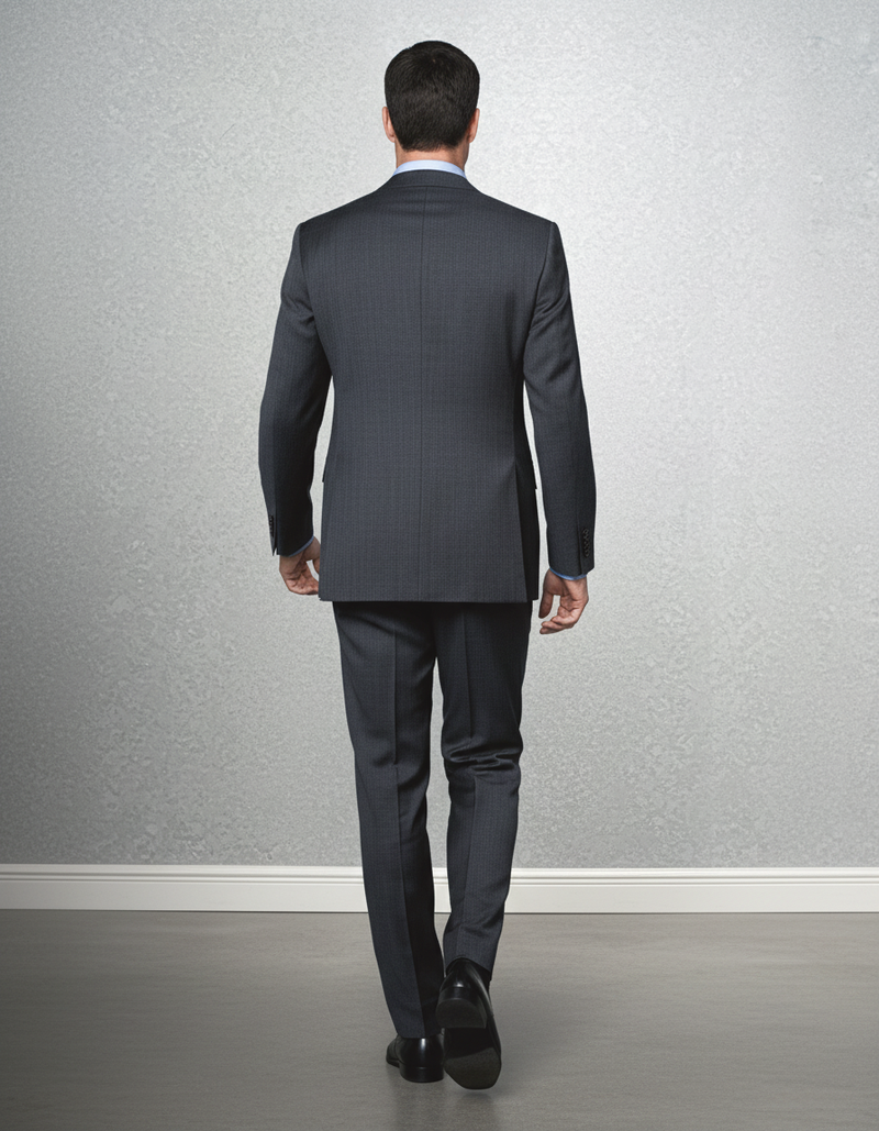 Washable Wool Suit: Dark Grey