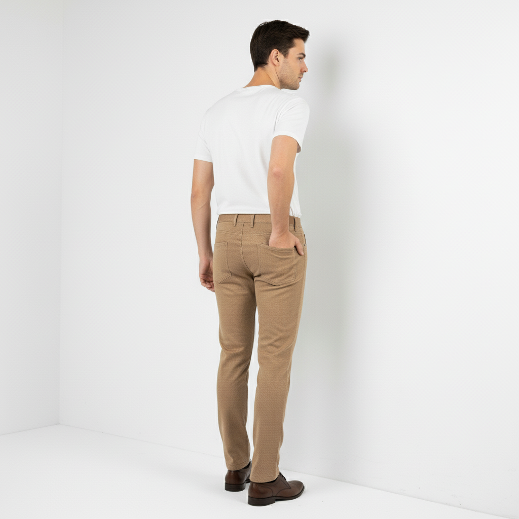 Camel Wool Jeans - 8