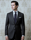 Dark Grey Wool Pinstripes Suit