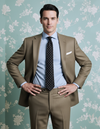 Dugdale Olive Beige Wool Flannel  suit